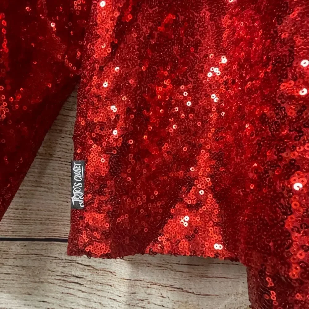 JoJo Siwa Holidays Collection red sequence jacket